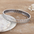 Sterling silver bangle bracelet, 'Greca Beauty' - Polished Greca-Patterned Sterling Silver Bangle Bracelet (image 2) thumbail
