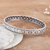 Sterling silver bangle bracelet, 'Primaveral Beauty' - Polished Flower-Themed Sterling Silver Bangle Bracelet (image 2) thumbail