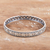 Sterling silver bangle bracelet, 'Primaveral Beauty' - Polished Flower-Themed Sterling Silver Bangle Bracelet (image 2b) thumbail