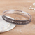 Sterling silver bangle bracelet, 'Flourishing Beauty' - Flower and Leaf-Themed Sterling Silver Bangle Bracelet (image 2) thumbail