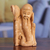 Wood sculpture, 'The Wise Master' - Hand-Carved Polished Kadam Wood Sculpture of an Old Master