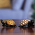Wood magnets, 'Festive Turtles' (pair) - 2 Wood Turtle Magnets with Beaded and Hand-Painted Accents (image 2b) thumbail