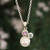 Multi-gemstone pendant necklace, 'Triple Splendor' - Pearl Amethyst & Blue Topaz Sterling Silver Pendant Necklace