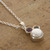 Multi-gemstone pendant necklace, 'Triple Splendor' - Pearl Amethyst & Blue Topaz Sterling Silver Pendant Necklace