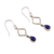 Lapis lazuli dangle earrings, 'Modern Blue' - Geometric Diamond-Shaped Lapis Lazuli Dangle Earrings