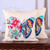 Embroidered cotton cushion covers, 'Butterfly Universe in Beige' (pair) - Embroidered Beige Butterfly Cotton Cushion Covers (Pair)