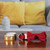 Pet collar, 'Royal Elegance in Cherry' - Faux Velvet Adjustable Pet Collar with Bow Tie in Cherry