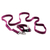 Pet collar and leash set, 'Adorable Fusion in Plum' - Faux Velvet Adjustable Pet Collar and Leash Set in Plum