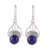 Pendientes colgantes de lapislázuli - Aretes colgantes de lapislázuli inspirados en tiara pulida
