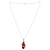 Garnet and carnelian pendant necklace, 'Crimson Arcadia' - 3-Carat Garnet and Natural Carnelian Pendant Necklace