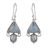 Chalcedony and blue topaz dangle earrings, 'Blue Convergence' - 1-Carat Chalcedony and Blue Topaz Dangle Earrings from India