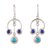 Reconstituted turquoise and lapis lazuli chandelier earrings, 'Flair' - Reconstituted Turquoise and Lapis Lazuli Chandelier Earrings
