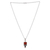 Carnelian and garnet pendant necklace, 'Red Vibrancy' - 925 Silver Pendant Necklace with Carnelian and Garnet Stones