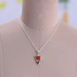 Carnelian and garnet pendant necklace, 'Red Vibrancy' - 925 Silver Pendant Necklace with Carnelian and Garnet Stones