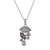Multi-gemstone pendant necklace, 'Stylish Glam' - Multi-Gemstone Sterling Silver Pendant Necklace from India