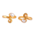 Anillos para el dedo del pie con perlas cultivadas bañadas en oro, (par) - Anillos de punta en espiral chapados en oro de 22 k con perlas color crema (par)
