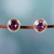 Gold-plated amethyst stud earrings, 'Golden Wise World' - 22k Gold-Plated Round Stud Earrings with Amethyst Gems (image 2) thumbail