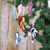 Wool ornaments, 'Oneiric Seahorses' (set of 6) - Set of 6 Handcrafted Embroidered Wool Seahorse Ornaments (image 2) thumbail