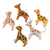 Wool ornaments, 'Giraffe Realm' (set of 5) - Set of Five Warm-Toned Wool and Cotton Giraffe Ornaments (image 2c) thumbail