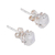 Rainbow moonstone stud earrings, 'Mystic Charm' - Shiny Sterling Silver Stud Earrings with Rainbow Moonstones thumbail