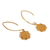 Gold-plated dangle earrings, 'Shri Yantra Mantra Victory' - Shri Yantra Mantra Motif 22k Gold-Plated Dangle Earrings (image 2c) thumbail