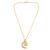Gold-plated pendant necklace, 'Sacred Duo' - Sun and Crescent Moon 22k Gold-Plated Pendant Necklace (image 2c) thumbail