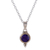 Sapphire pendant necklace, 'Air Bubble in Blue' - Indian Sapphire and Sterling Silver Pendant Necklace thumbail