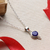 Sapphire pendant necklace, 'Air Bubble in Blue' - Indian Sapphire and Sterling Silver Pendant Necklace (image 2c) thumbail