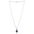 Sapphire pendant necklace, 'Air Bubble in Blue' - Indian Sapphire and Sterling Silver Pendant Necklace (image 2d) thumbail
