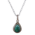 Emerald pendant necklace, 'Halo Effect in Green' - Sterling Silver Pendant Necklace with 3-Carat Emerald Gem thumbail