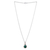 Emerald pendant necklace, 'Halo Effect in Green' - Sterling Silver Pendant Necklace with 3-Carat Emerald Gem (image 2d) thumbail