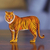 Wood magnet, 'Royal Bengal Tiger' - Hand-Painted Bengal Tiger Kadam Wood Magnet from India (image 2) thumbail