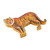 Wood magnet, 'Royal Bengal Tiger' - Hand-Painted Bengal Tiger Kadam Wood Magnet from India (image 2b) thumbail