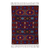 Wool area rug, 'Greetings From the Valley' (2x3) - Traditional Chain-Stitched Red and Blue Wool Area Rug (2x3)