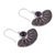Amethyst dangle earrings, 'Purple Fantasy' - Hand-Painted Amethyst Sterling Silver Dangle Earrings