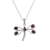 Amethyst pendant necklace, 'Violet Dragonfly' - Amethyst Sterling Silver Dragonfly Pendant Necklace