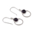 Amethyst dangle earrings, 'Purple Blaze' - Polished Sterling Silver Dangle Earrings with Amethyst Stone