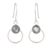 Labradorite dangle earrings, 'Evening Blaze' - Polished 925 Silver Dangle Earrings with Labradorite Stones