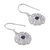 Iolite dangle earrings, 'Blossoming Blue' - Sterling Silver Floral Dangle Earrings with Iolite Stone