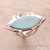 Chalcedony cocktail ring, 'Aqua Passion' - Sterling Silver Cocktail Ring with Chalcedony Stone in Aqua