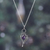 Amethyst pendant necklace, 'Violet Romance' - Leafy Faceted Two-Carat Amethyst Pendant Necklace from India (image 2b) thumbail