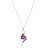 Amethyst pendant necklace, 'Violet Romance' - Leafy Faceted Two-Carat Amethyst Pendant Necklace from India (image 2d) thumbail