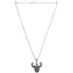 Men's sterling silver pendant necklace, 'Mighty Garuda' - Men's Sterling Silver Hindu God Garuda Pendant Necklace