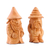 Wood figurines, 'Lucky Gnomes' (pair) - Pair of Whimsical Hand-Carved Lucky Gnome Wood Figurines