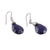 Lapis lazuli dangle earrings, 'Sparkles of Blue' - Polished Sterling Silver and Lapis Lazuli Dangle Earrings