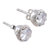 Cubic zirconia stud earrings, 'Chic Sparkle' - Polished Cubic Zirconia Sterling Silver Stud Earrings