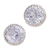 Cubic zirconia stud earrings, 'Chic Sparkle' - Polished Cubic Zirconia Sterling Silver Stud Earrings