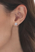 Cubic zirconia stud earrings, 'Chic Sparkle' - Polished Cubic Zirconia Sterling Silver Stud Earrings