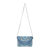 Baumwolltragetuch mit Perlen - Handbestickte Umhängetasche aus Baumwolle in Blau und Türkis mit Blumenmuster