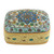 Wood decorative box, 'Floral Majesty' - Hand-Painted Papier Mache on Wood Decorative Box from India